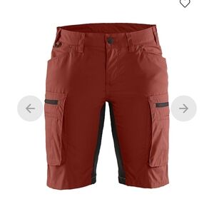 Women's Burnt Red/Black Cargo Shorts